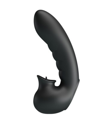 PRETTY LOVE - HOBGOBLIN FUNDA VIBRADORA PARA DEDO 12 VIBRACIONES ESTIMULADOR CLÍTORIS NEGRO