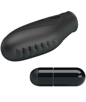 PRETTY LOVE - GILO VIBRADOR DE DEDO SILICONA NEGRO