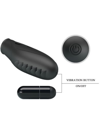 PRETTY LOVE - GILO VIBRADOR DE DEDO SILICONA NEGRO