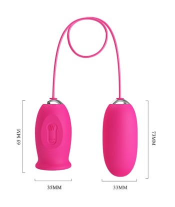 PRETTY LOVE - DAISY HUEVO VIBRADOR LENGUA ESTIMULADORA DE CLÍTORIS ROSA