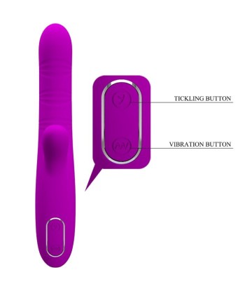 PRETTY LOVE - ANGELIQUE VIBRADOR MULTIFUNCIÓN ESTIMULADOR DE CLÍTORIS MORADO