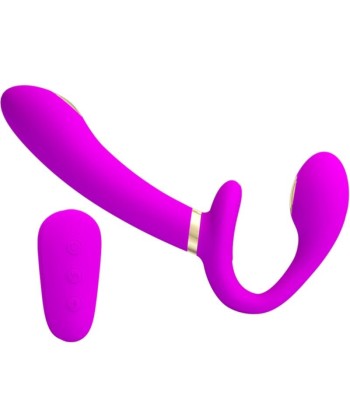 PRETTY LOVE - THUNDERBIRD VIBRADOR DOBLE STRAP-ON CONTROL REMOTO MORADO
