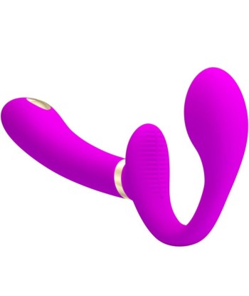 PRETTY LOVE - THUNDERBIRD VIBRADOR DOBLE STRAP-ON CONTROL REMOTO MORADO
