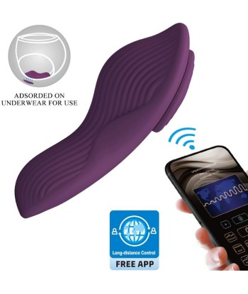 PRETTY LOVE - MANE MASAJEADOR LAY ON CLÍTORIS 10 VIBRACIONES CONTROL REMOTO MORADO