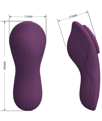 PRETTY LOVE - MANE MASAJEADOR LAY ON CLÍTORIS 10 VIBRACIONES CONTROL REMOTO MORADO
