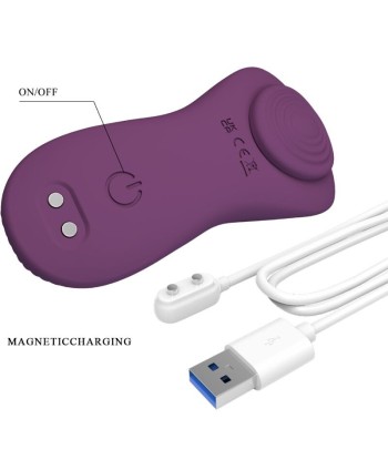 PRETTY LOVE - MANE MASAJEADOR LAY ON CLÍTORIS 10 VIBRACIONES CONTROL REMOTO MORADO