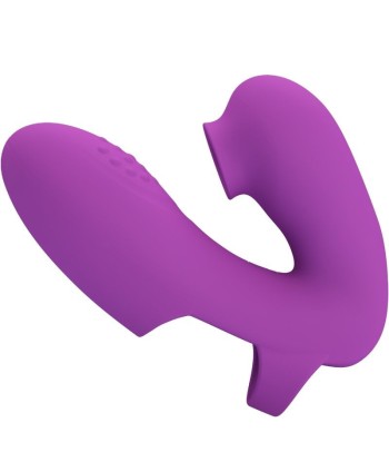 PRETTY LOVE - ATHENA VIBRADOR DE DEDO CON ESTIMULADOR CLÍTORIS MORADO