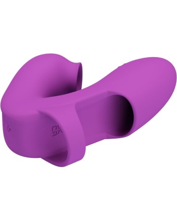 PRETTY LOVE - ATHENA VIBRADOR DE DEDO CON ESTIMULADOR CLÍTORIS MORADO