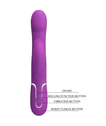 PRETTY LOVE - VIBRADOR and ESTIMULADOR MULTIFUNCIÓN 4 EN 1 MORADO