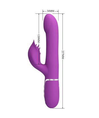 PRETTY LOVE - VIBRADOR and ESTIMULADOR MULTIFUNCIÓN 4 EN 1 MORADO