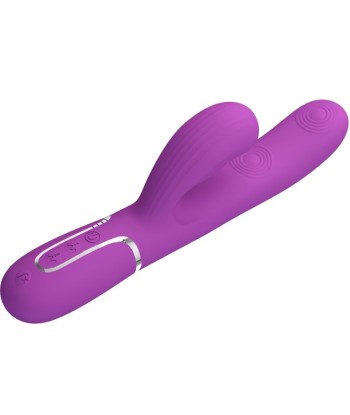 PRETTY LOVE - PERLITA VIBRADOR RABBIT MULTIFUNCIÓN 3 EN 1 MORADO