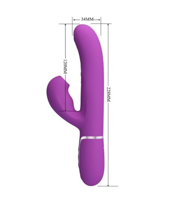 PRETTY LOVE - PERLITA VIBRADOR RABBIT MULTIFUNCIÓN 3 EN 1 MORADO