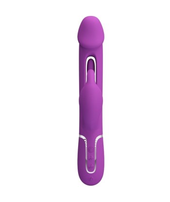 PRETTY LOVE - KAMPAS VIBRADOR RABBIT MULTIFUNCIÓN 3 EN 1 MORADO