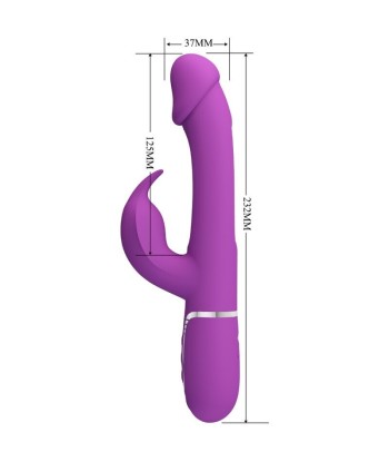 PRETTY LOVE - KAMPAS VIBRADOR RABBIT MULTIFUNCIÓN 3 EN 1 MORADO