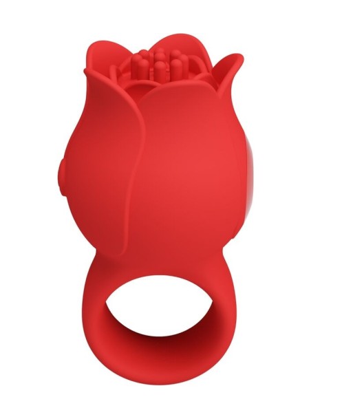 PRETTY LOVE - JAE VIBRADOR DE DEDO FORMA DE ROSA 10 VIBRACIONES ROJO