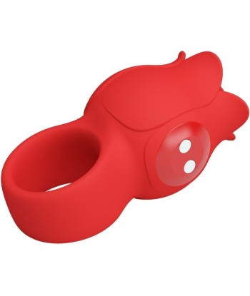 PRETTY LOVE - JAE VIBRADOR DE DEDO FORMA DE ROSA 10 VIBRACIONES ROJO