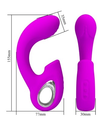 PRETTY LOVE - SIBEL VIBRADOR PUNTO G ESTIMULADOR CLÍTORIS 10 VIBRACIONES MORADO