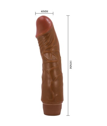 BAILE - JEFF VIBRADOR REALÍSTICO 19.5 CM MULATO