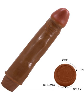 BAILE - DWARF VIBRADOR REALÍSTICO 21 CM MULATO