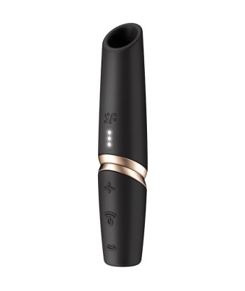 SATISFYER - PERFECT KISS ESTIMULADOR CLÍTORIS POR ONDAS NEGRO - DORADO