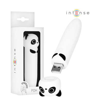 INTENSE - POH BALA VIBRADORA PANDA RECARGABLE USB 10 X 2.2 CM