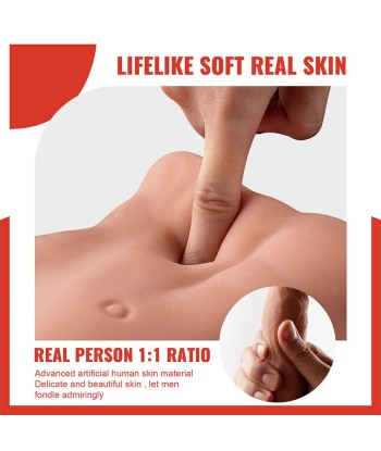 XISE - BERTLETT DILDO ASS MASTURBADOR DILDO Y ANO REALÍSTICO POSICIÓN FRONTAL CON THRUSTING 18 CM
