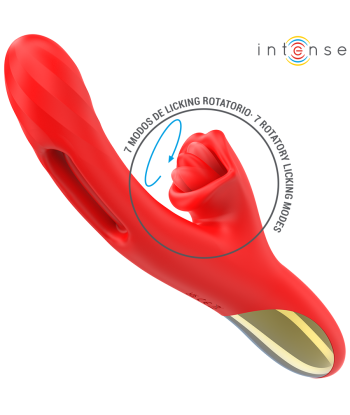 INTENSE - JESSICA VIBRADOR MULTIFUNCIÓN ESTIMULACIÓN CLÍTORIS 24.8 CM ROJO