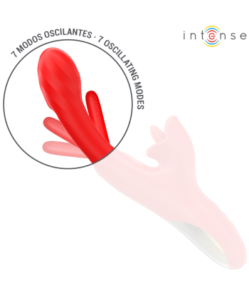 INTENSE - JESSICA VIBRADOR MULTIFUNCIÓN ESTIMULACIÓN CLÍTORIS 24.8 CM ROJO