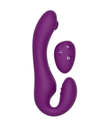 XOCOON - STRAPLESS STRAP-ON VIBRADOR 2 EN 1 CON CONTROL REMOTO MORADO