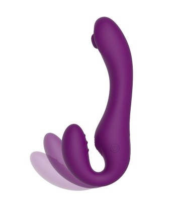 XOCOON - STRAPLESS STRAP-ON VIBRADOR 2 EN 1 CON CONTROL REMOTO MORADO