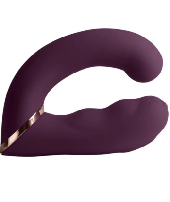 ROCKS- OFF - GEMINI VIBRADOR DUAL PUNTO G Y ESTIMULADOR CLÍTORIS MORADO