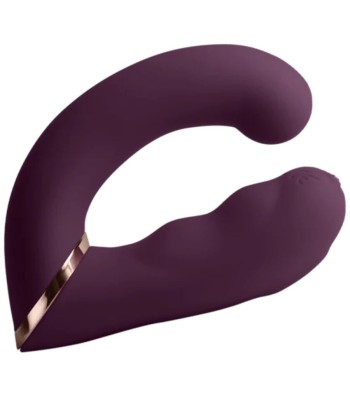 ROCKS- OFF - GEMINI VIBRADOR DUAL PUNTO G Y ESTIMULADOR CLÍTORIS MORADO