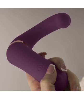 ROCKS- OFF - GEMINI VIBRADOR DUAL PUNTO G Y ESTIMULADOR CLÍTORIS MORADO