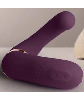 ROCKS- OFF - GEMINI VIBRADOR DUAL PUNTO G Y ESTIMULADOR CLÍTORIS MORADO