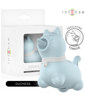 INTENSE - DUCHESS ESTIMULADOR CON LENGUA ROTATIVA 360º AZUL