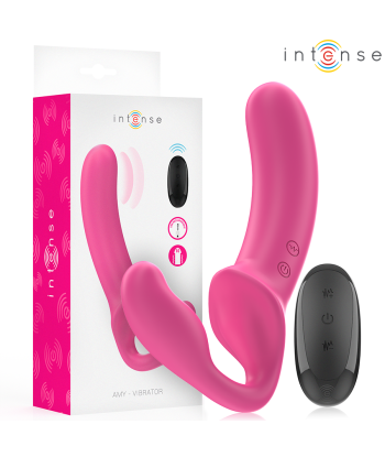 INTENSE - AMY VIBRADOR DOBLE 20 CM ROSA CONTROL REMOTO
