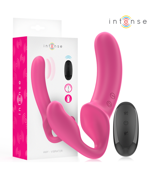 INTENSE - AMY VIBRADOR DOBLE 20 CM ROSA CONTROL REMOTO