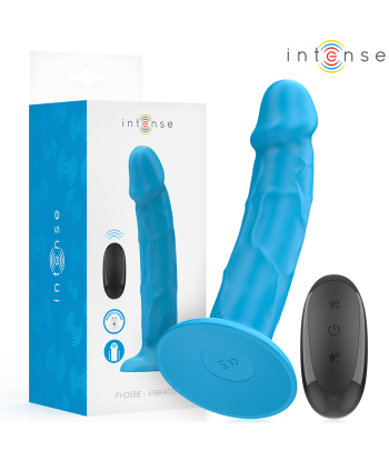 INTENSE - PHOEBE VIBRADOR REALÍSTICO 10 VIBRACIONES AZUL CONTROL REMOTO