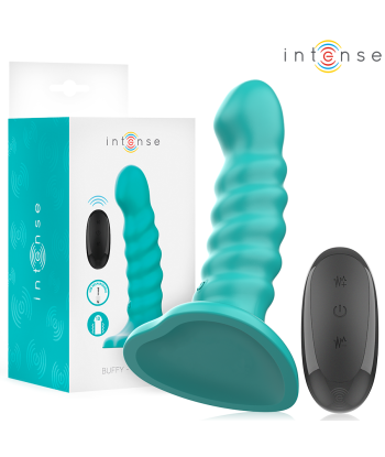 INTENSE - BUFFY VIBRADOR TALLA S DISEÑO EN ESPIRAL 10 VIBRACIONES AZUL CONTROL REMOTO
