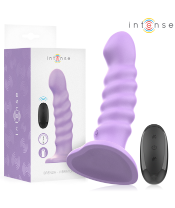 INTENSE - BRENDA VIBRADOR TALLA M DISEÑO EN ESPIRAL 10 VIBRACIONES MORADO CONTROL REMOTO