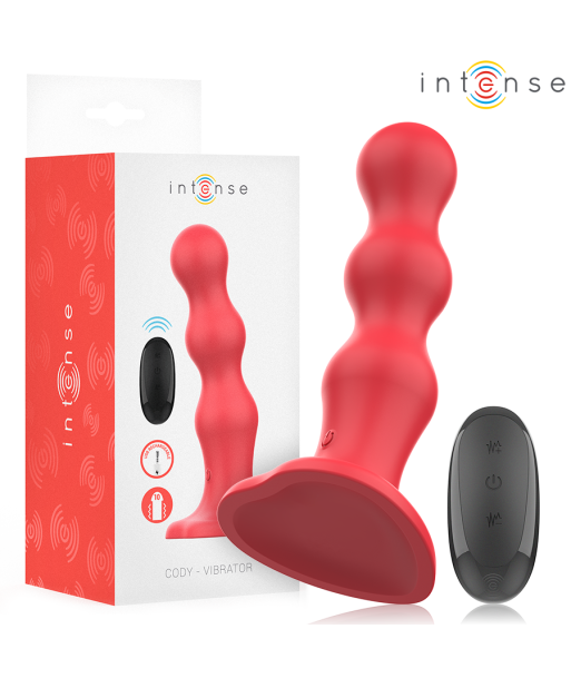 INTENSE - CODY VIBRADOR CON VENTOSA ROJO CONTROL REMOTO
