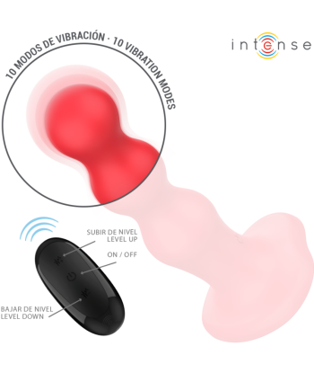 INTENSE - CODY VIBRADOR CON VENTOSA ROJO CONTROL REMOTO