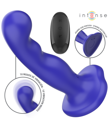 INTENSE - SHORTY VIBRADOR CON VENTOSA AZUL CONTROL REMOTO