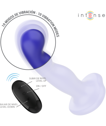 INTENSE - SHORTY VIBRADOR CON VENTOSA AZUL CONTROL REMOTO