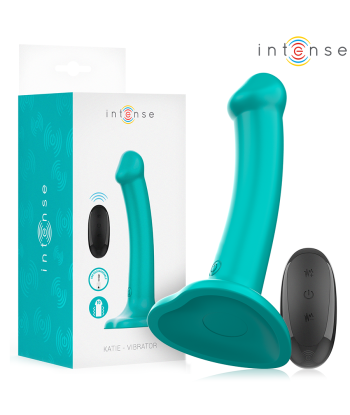 INTENSE - KATIE VIBRADOR CON VENTOSA 10 VIBRACIONES AZUL OSCURO CONTROL REMOTO