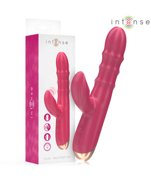 INTENSE - CHLOE VIBRADOR MULTIFUNCIÓN 3 EN 1 ROJO