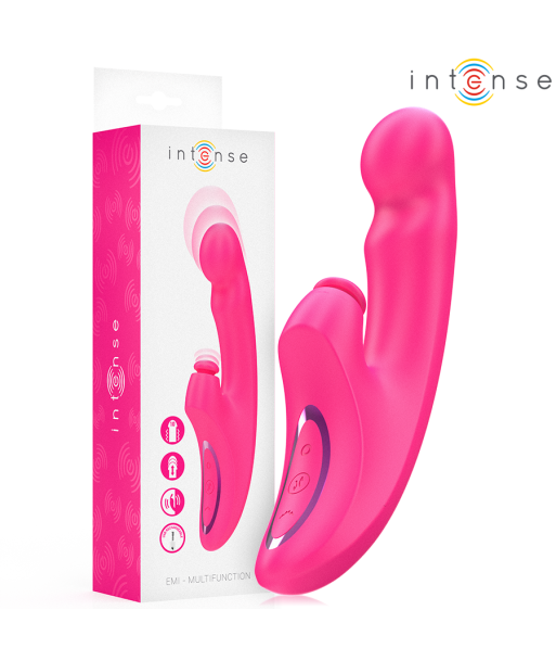 INTENSE - EMI VIBRADOR 13,5 CM MULTIFUNCIÓN 3 EN 1 10 VIBRACIONES ROSA
