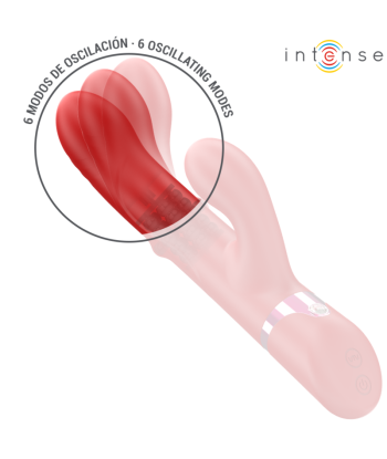 INTENSE - LELE VIBRADOR MULTIFUNCIÓN ROTATORIO and OSCILACIÓN and ESTIMULACIÓN ROJO