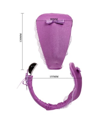 BAILE - TANGA CON VIBRADOR CON CONTROL REMOTO LILA