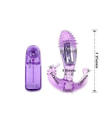 BAILE - ESTIMULADOR LILA VAGINAL Y ANAL CON VIBRACIÓN